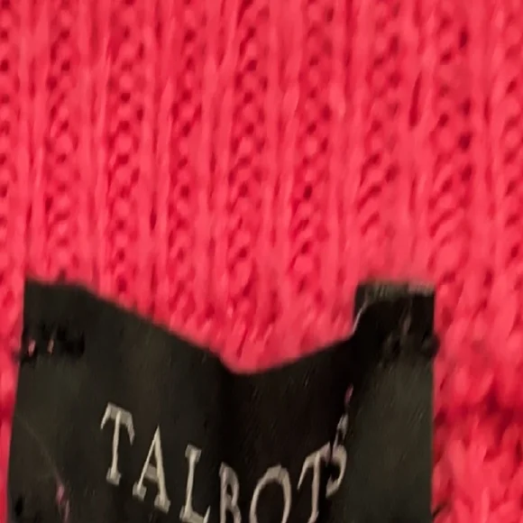 Talbots Bright Pink Ribbed Knit Sweater - Picture 3 of 9